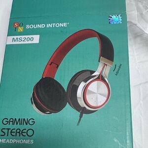 Sleek White and Blue Over-Ear Headphones